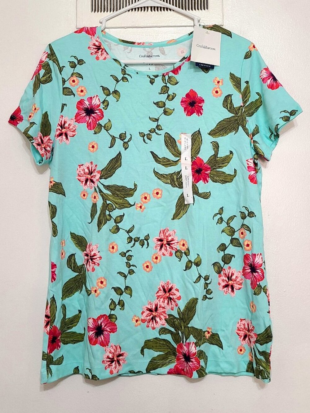 Blue Floral Short Sleeve